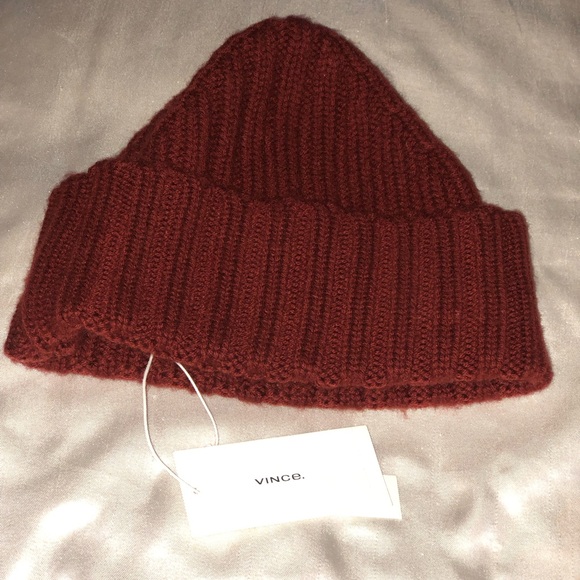 Vince Shaker Stitch Knit Beanie 90% Wool & 10% Cashmere Color 528 CUR OS NWT - Picture 1 of 15
